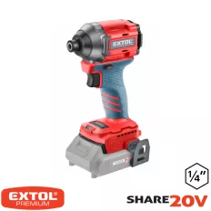   Extol Premium 8891815 akkus ütvecsavarozó, Share20V - max 230 Nm (akku nélkül)