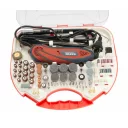 Extol Premium 8892201 elektromos egyenescsiszoló, flexibilis szárral és tartozék készlettel, 130 W