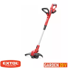   Extol Premium 8895712 akkus fűszegélynyíró, teleszkópos nyél, Garden20V Li-Ion (2Ah akkuval, töltővel)