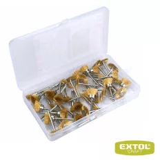   Extol Craft 903761 mini drótkefe készlet egyenes csiszolóhoz, Ø 3.2 mm, 45 darabos