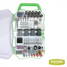   Extol Craft 903771 mini köszörű-, csiszoló- és polírozó készlet egyenes csiszolóhoz, Ø 3.2 mm, 208 darabos