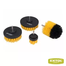   Extol Craft 904000 nylon kefe készlet fúrógéphez, 1/4" bit, 4 darabos