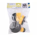 Extol Craft 904000 nylon kefe készlet fúrógéphez, 1/4" bit, 4 darabos
