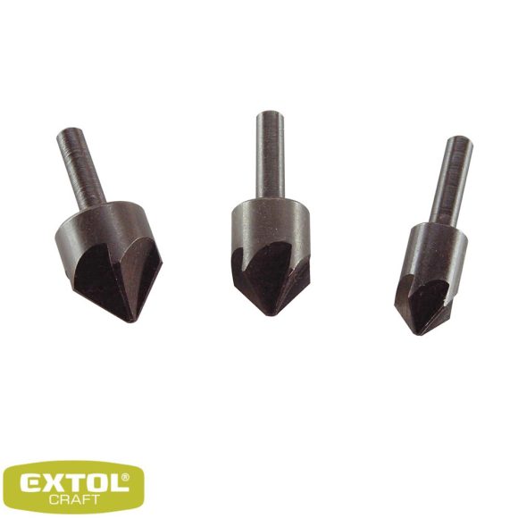 Extol Craft 930040 kúpos süllyesztő készlet 90° - 12-16-19 mm (hengeres szár, 3 részes)