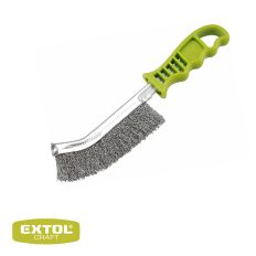   Extol Craft 960018 hajlított drótkefe műanyag markolattal, inox, 240mm
