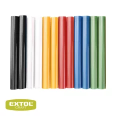   Extol Craft 9909 ragasztóstift ragasztópisztolyhoz, Ø 11.2x100mm, színes, 12db-os