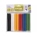 Extol Craft 9909 ragasztóstift ragasztópisztolyhoz, Ø 11.2x100mm, színes, 12db-os
