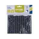 Extol Craft 9913 ragasztóstift ragasztópisztolyhoz, Ø 11.2x100mm, fekete, 12db-os