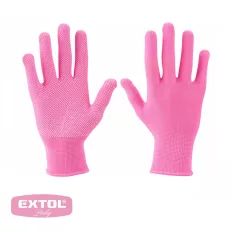   Extol Lady 99719 védőkesztyű (kerti) (PES), PVC pöttyözéssel, S/7