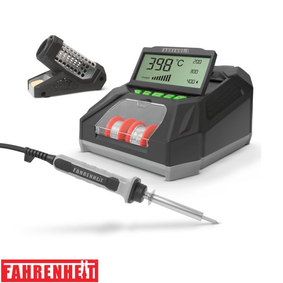 FAHRENHEIT 28006 digitális forrasztóállomás LCD kijelzővel 48W (200-450 °C)