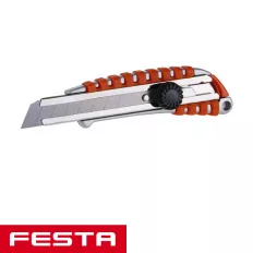   Festa 16144 fémházas törhető pengés kés, csavaros - 18 mm