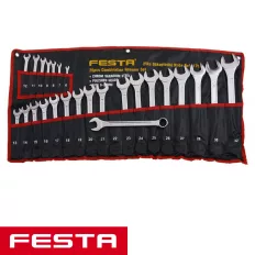   Festa 17534 csillag-villáskulcs készlet CrV, 25 részes (6-32 mm, szövet tartóban)