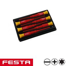   Festa 18415 szigetelt precíziós csavarhúzó készlet, 6 részes (VDE)