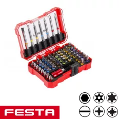 Festa 18906 bitkészlet 1/4" S2, 57 részes