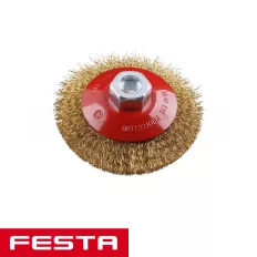 Festa 22001 döntött körkefe, M14 - 100 mm acél (10 mm)
