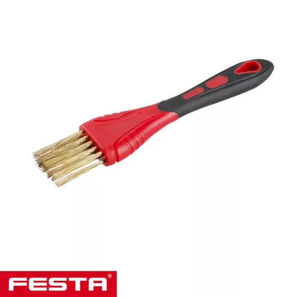 Festa 22159 sárgaréz drótkefe, 2 soros - 200 mm