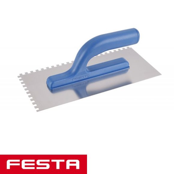 Festa 31031 glettvas 280x130 mm - fogazott 6x6 mm (inox)