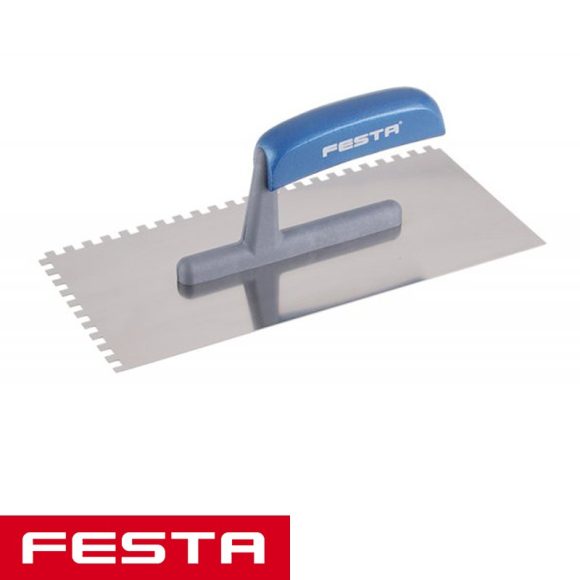 Festa 31111 glettvas 280x130 mm - fogazott 6x6 mm (inox)