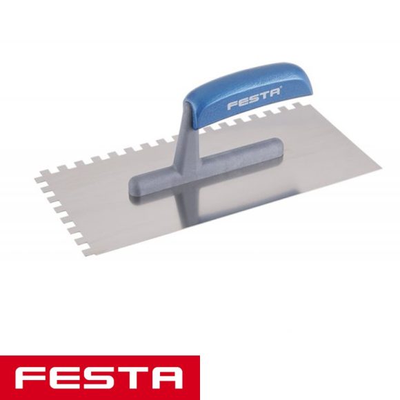 Festa 31121 glettvas 280x130 mm - fogazott 8x8 mm (inox)