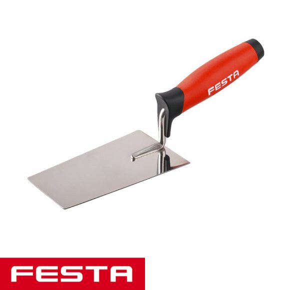 Festa 31232 kőműves kanál 120x80 mm (inox, gumírozott nyéllel)