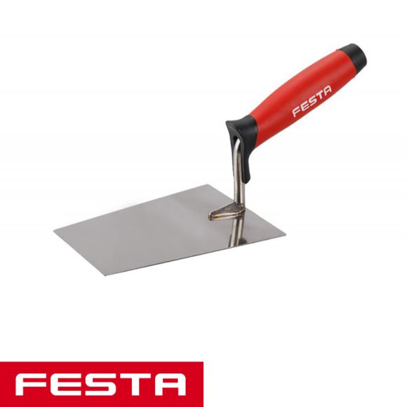 Festa 31235 kőműves kanál 180x125 mm (inox, gumírozott nyéllel)