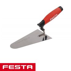   Festa 31334 kőműves kanál - 160x100 mm (inox, gumírozott nyéllel)