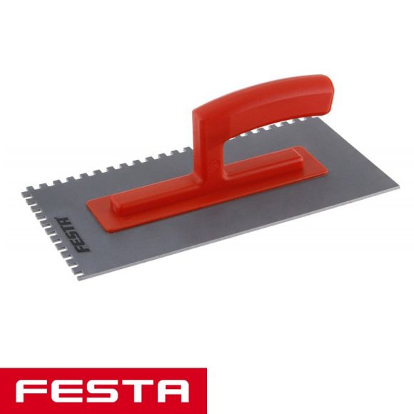 Festa 34053 fogazott műanyag glettelő 280x140 mm (6x6 mm fogazás, 3 mm lapvastagság)