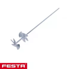   Festa 35011 dupla propelleres keverőszár (ragasztó, festék), Ø 80 mm - 500 mm, HEX