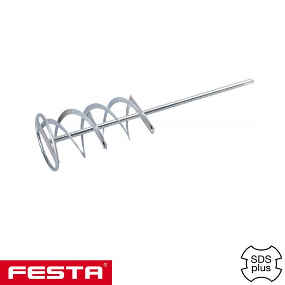 Festa 35012 hosszú spirálú keverőszár Ø 100 mm, 500 mm, SDS-Plus  (ragasztó, kiegyenlítő, vakolat)