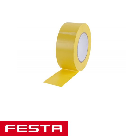 Festa 38949 erősen tapadó jelzőszalag, sárga 50mm x 50m (padlójelölő szalag)