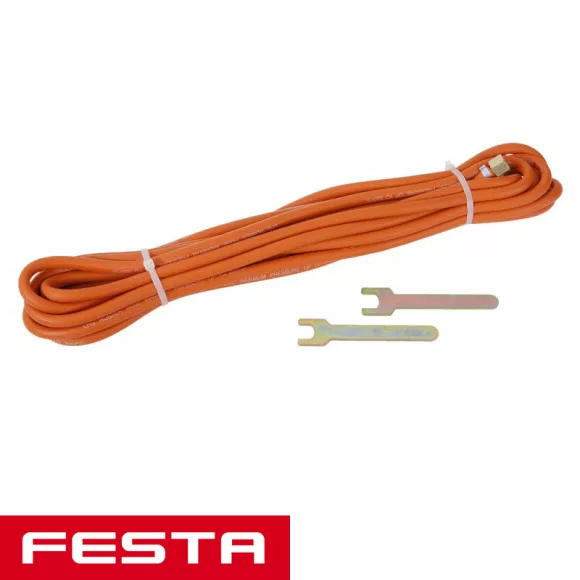 Festa 69912 szerelt PB tömlő gázégőkhöz - 10 m (2xG3/8")