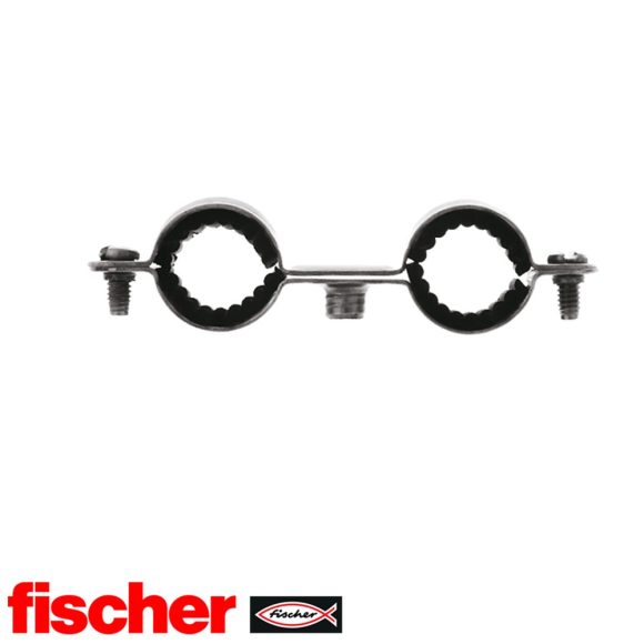 fischer CDI 16 kettős fém csőbilincs gumibetéttel