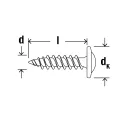 fischer FPS-FP 4,2x13 ZPF profilrögzítő csavar (lapos nagyfejű, horganyzott, PH)