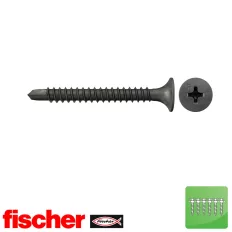   fischer FSN-TPBM 3,5x25 F tárazott gipszkarton csavar fémmenettel és fúróheggyel (trombitafejű, foszfátozottzott, PH)