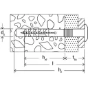 fischer N 6x30/1 P beütődübel (lencsefejjel)