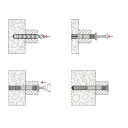 fischer N 6x40/10 S M6 beütődübel csatlakozómenettel (M6)