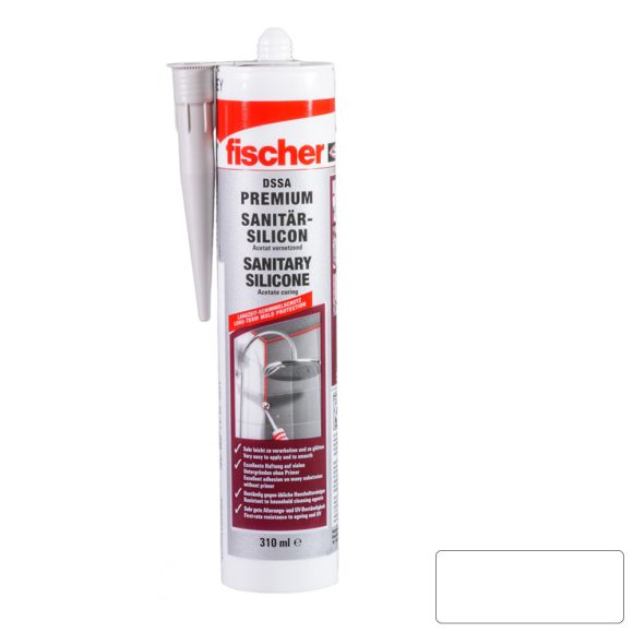 fischer DSSA W prémium szaniter szilikon (fehér) 310 ml