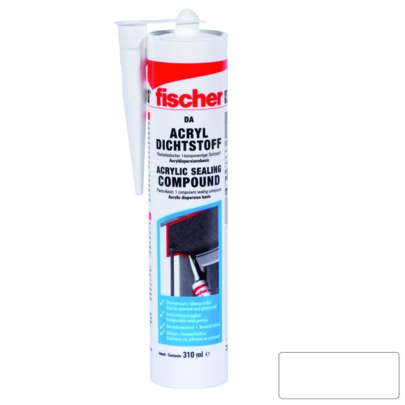 fischer DA W  festhető akril tömítőanyag, beltéri (fehér) 310 ml