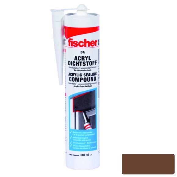 fischer DA BR  festhető akril tömítőanyag, beltéri (barna) 310 ml