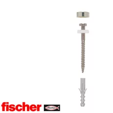   fischer WCN 2 szaniter rögzítő készlet (krómozott sapkával)