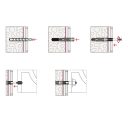 fischer UST 10x120 porceláncsésze rögzítőkészlet