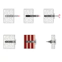 fischer UX 8x50 WH peremmel és négyszög kampóval