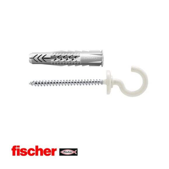 fischer UX 8x50 RH N peremmel és körkampóval, fehér