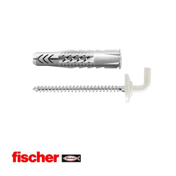 fischer UX 8x50 WH N peremmel és négyszög kampóval, fehér