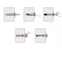 fischer FH II 18/25 S (132) nagyteljesítményű dübel hatlap fejjel