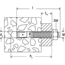 fischer FBN II 12/10 alapcsavar (104) (cinkkel galv.)