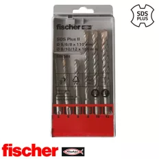   fischer SET 6 SDS Plus II Pointer 2 élű fúrószár készlet (5,6,8,8,10,12)(6 db)