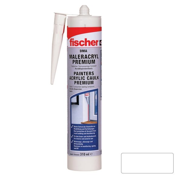 fischer DMA W  prémium festhető akril tömítőanyag (fehér) 310 ml