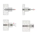 fischer N 5x30/5 S beütődübel (süllyesztett fejjel)