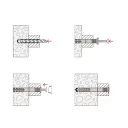 fischer N 6x80/50 F beütődübel (lapos fejjel)